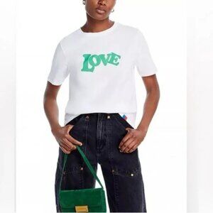 NWT KULE "Love" White Short Sleeve T-Shirt, XS